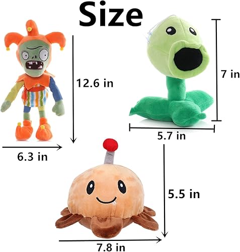 Miniatura 3 de JHESAO 3 piezas de plantas y zombis PVZ plantas de peluche Zombies Sets juguete, 1 2 muñecos de peluche suaves de peluche PVZ muñeca nueva