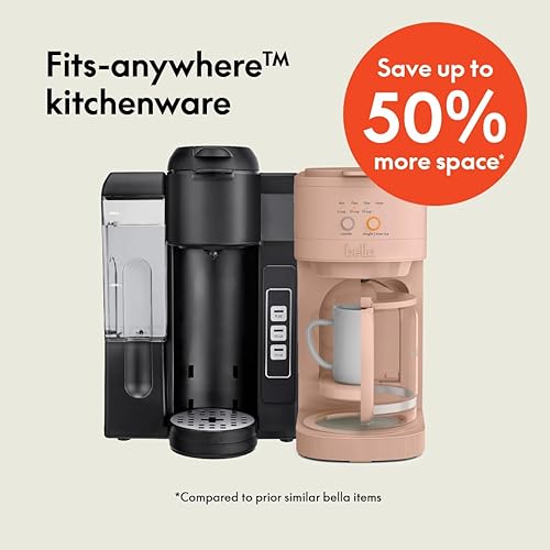 Miniatura 2 de BELLA VersaBrew - Cafetera 2 en 1, compatible con K-Cup, jarras de cerveza de 3 tamaños y tazas individuales, apta para lavavajillas, filtro y