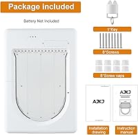 Vista 9 de Puerta inteligente electrónica para mascotas AJKJ, puerta automática para perros con 3 modos, puerta electrónica con sensor de batería con 1 llave
