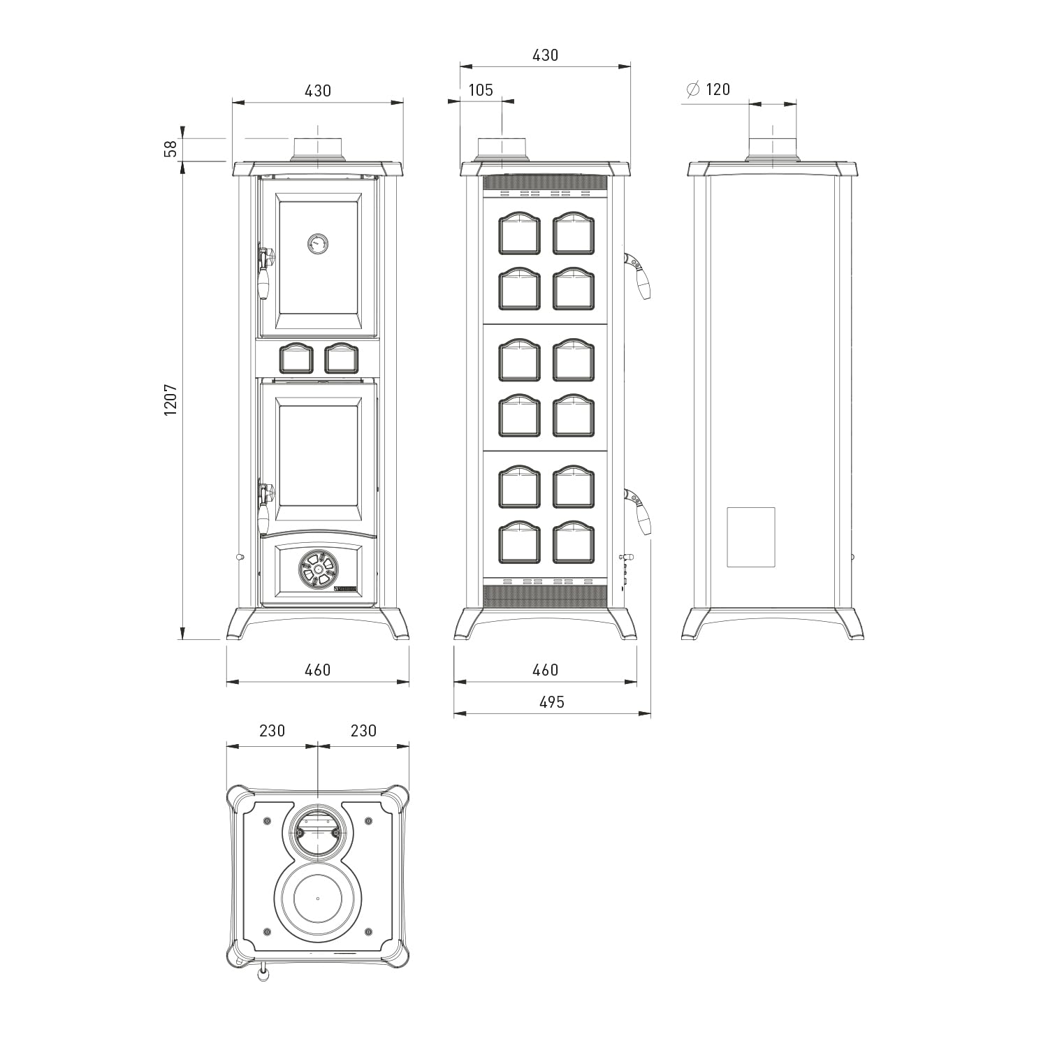 Stufa legna Nordica 5.0