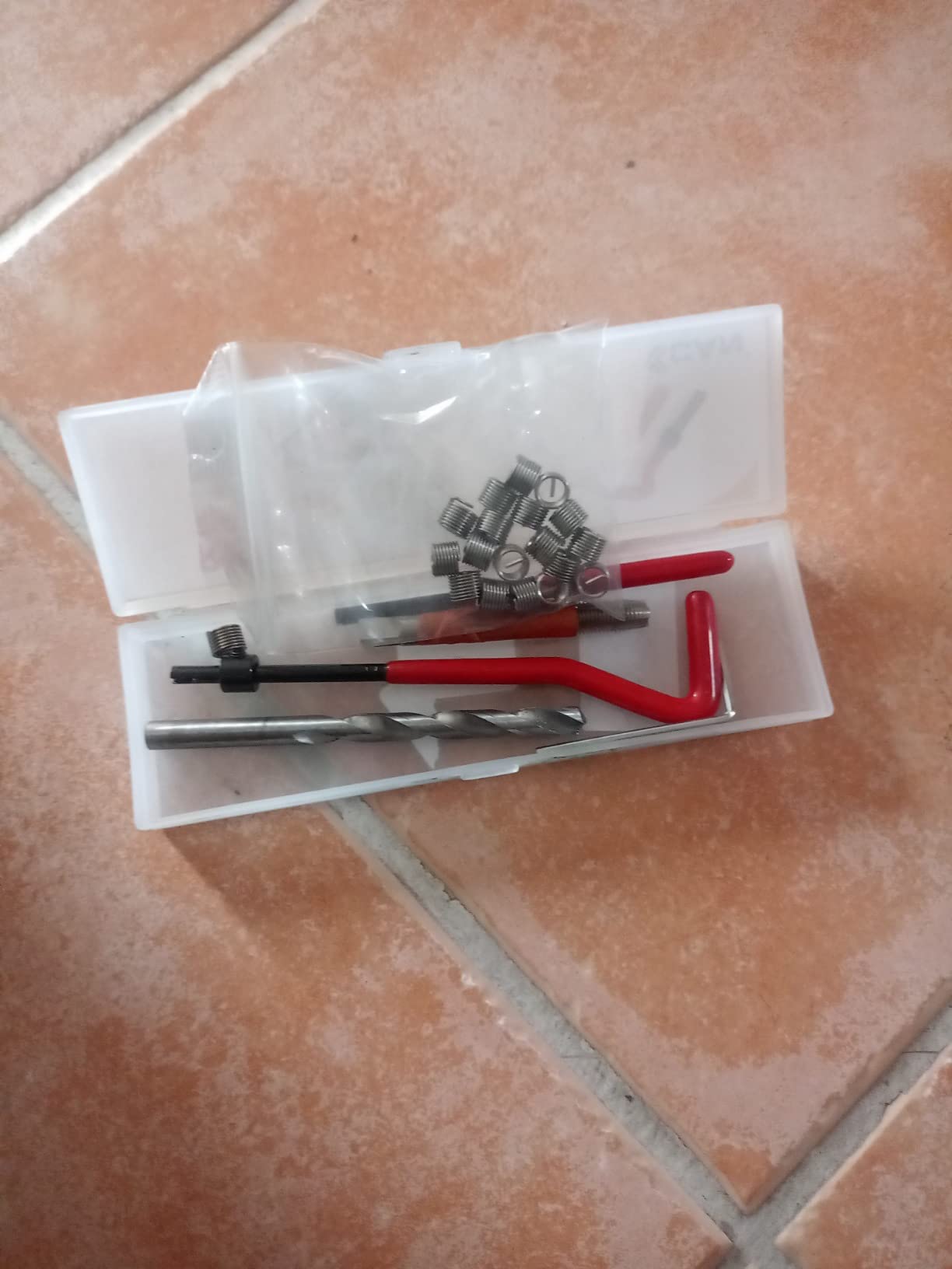 Kit Réparation Filetage M7 25 Pièces - Hélicoïl, Foret, Clé, Boîte Transparente