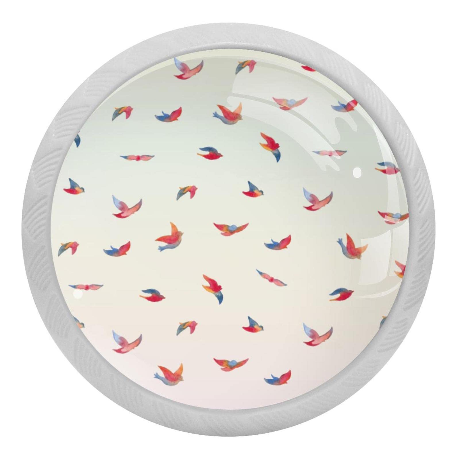 Boutons de placard de cuisine fluorescents lot de 4 poignées en verre 3,5 cm hirondelle