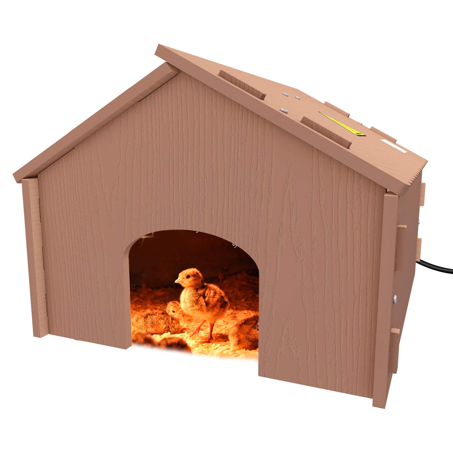 GOOD MOTHER Chick Heater lamp Chick Brooder Duckling brooder Heat lamp brooder Chicken Warmer Quail Heater Bird Heater lamp for 15-30 Chicks Large Brown