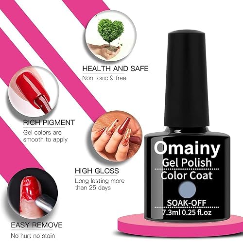 Miniatura 7 de Kit de esmalte de uñas de gel con purpurina, kit de esmalte de uñas de gel con purpurina, gel de esmalte de uñas con purpurina UV LED, día de San