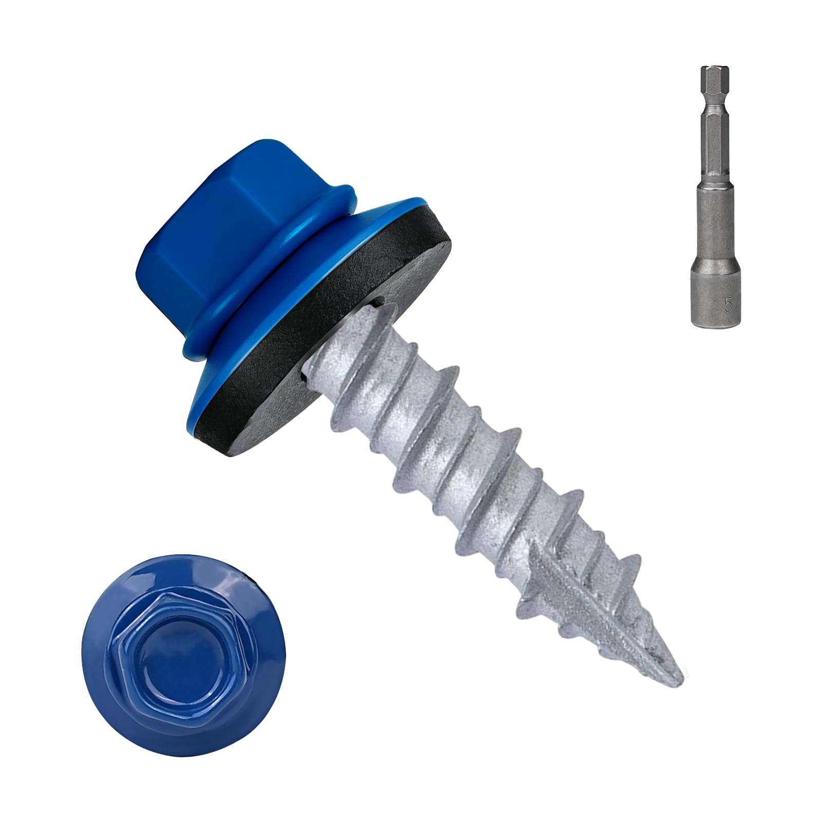 Silver Roofing Screws - 300 Pack #10 x 1" -10