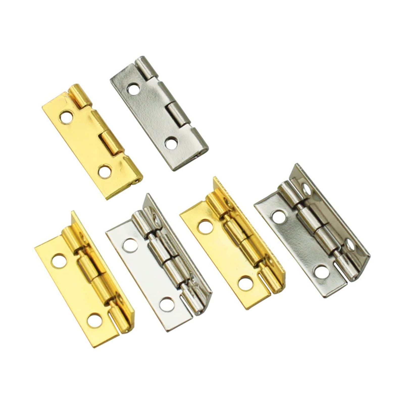 Nvsfzgiyg Bronze-G47 10 Pieces Bronze/Silver/Gold Cabinet Hinge Wooden Box Luggage Furniture Connector Decorative Hardware(Bronze-G47)