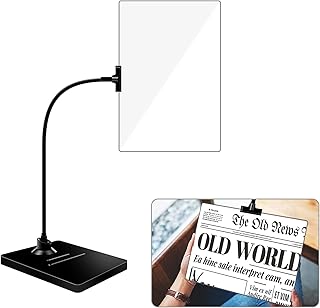 5X Magnifying Glass with Stand, 10"x6" Flexible Gooseneck Full Page Magnifying, Large Magnifier for Reading Small Prints & Low Vision Seniors with Aging Eyes, Black…