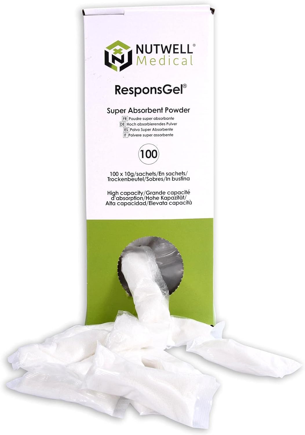 Nutwell ResponsGel Super Absorbent Powder 1 KG, Pack of 100 x 10g