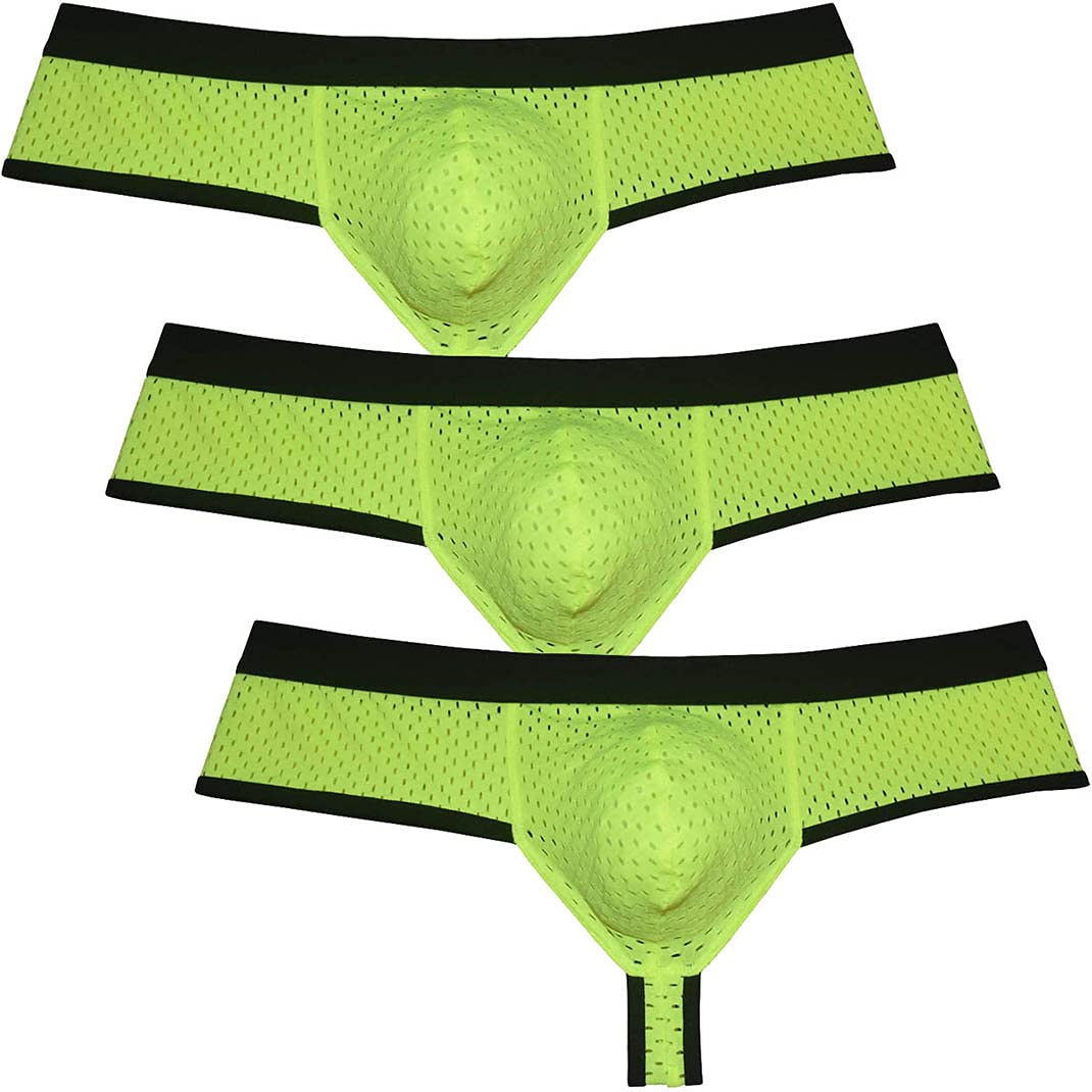 Buy OROCOJUCO Mens Breath Holes Bikini Underwear Cheeky Boxer Briefs