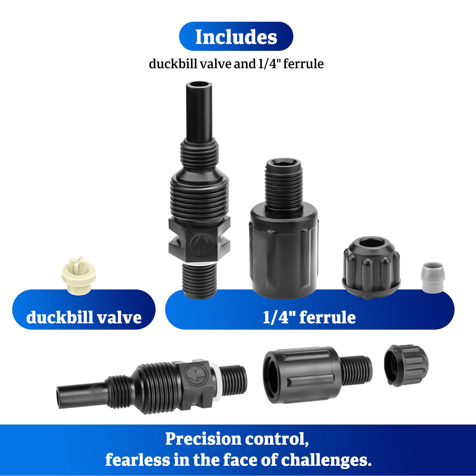 Paquete de 2 válvulas de retención de inyección UCDBINJ de 1/4 pulgadas para bombas Sten-Ner, compatible con la mayoría de las series 45, 85, 100 y 170, serie clásica, cabezal único, S420, S128, S10p