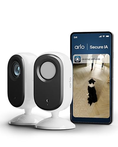 Arlo Essential 3 Indoor FHD, Caméra de Surveillance WiFi Intérieure