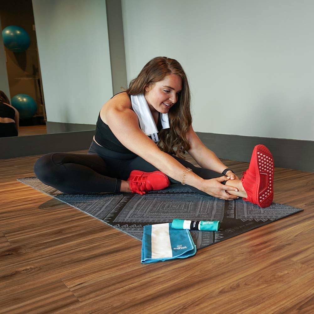 Wise Owl Outfitters Yoga Towels - 4 Pack Microfiber, Quick Dry, Hand, Face and Body Sweat Towels for Gym, Sports, Workout & Travel, Green : Sports & Outdoors