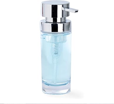 Better Living Clara Foaming Hand Soap Dispenser, Kitchen, Bathroom Countertop Soap Pump Dispenser, Foaming Sanitizer Dispenser, Refillable Liquid Foam Soap Dispenser, 6.7 oz, Clear
