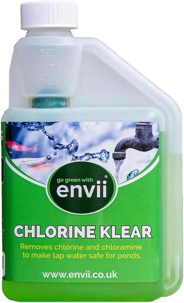 envii Chlorine Klear, Natural Pond Chlorine Remover & Water Conditioner, Dechlorinator Makes Tap Water Safe for All Fish (500ML)