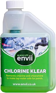 envii Chlorine Klear, Natural Pond Chlorine Remover & Water Conditioner, Dechlorinator Makes Tap Water Safe for All Fish (500ML)