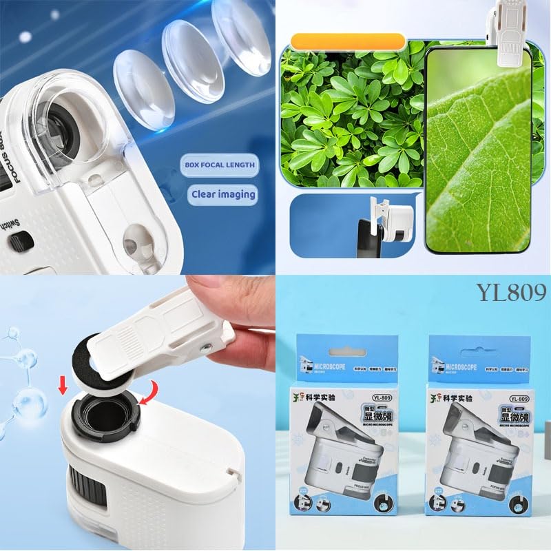 Image of Toy Mini Microscope Toy Handheld Microscope Portable for Students Adults Microscopes & Chemistry