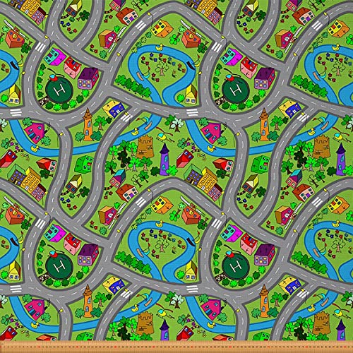 Tapis de jeu pour enfants en tissu lavable pour éviter le bruit des voitures
