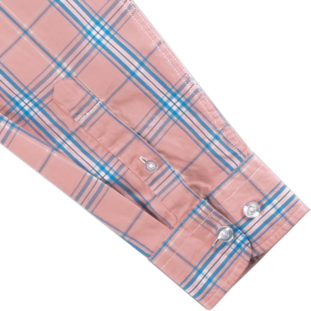 AVANZADA Men's Plaid Long Sleeve Button Down Slim Fit Shirts Dress Shirt - Image 4