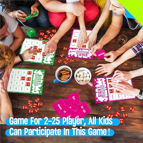 Sight Word Bingo Game, 144 Sight Words Learn to Read Level 3 & Level 4 Bingo Board Game Dolch's & Fry's Words Lists for Kindergarten and Preschool, Grade 1st, 2nd, Kids 4-8 (Up to 25 Players) - Image 5