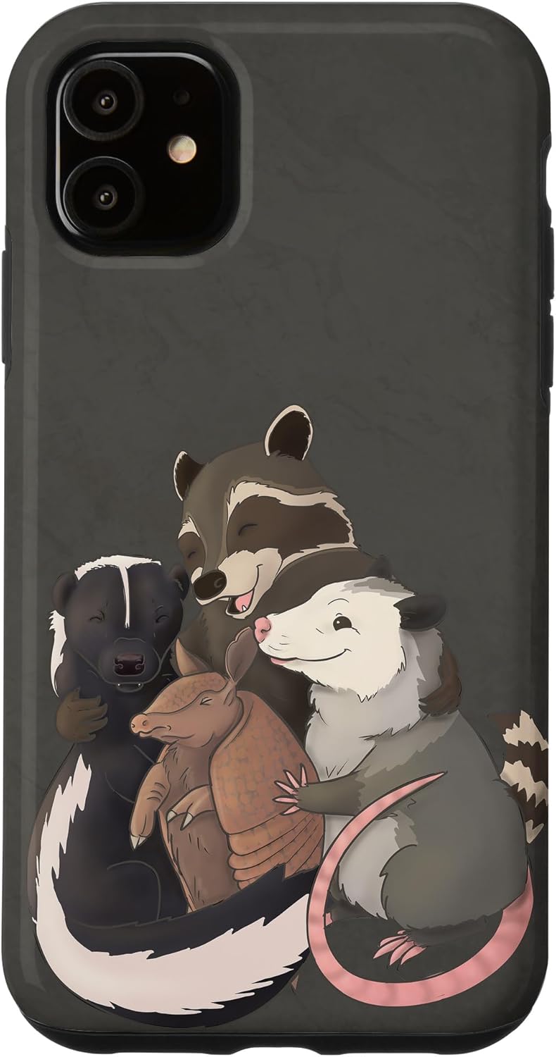 Hug Raccoon, Possum, Skunk and Armadillo Case for iPhone 16 Pro Max