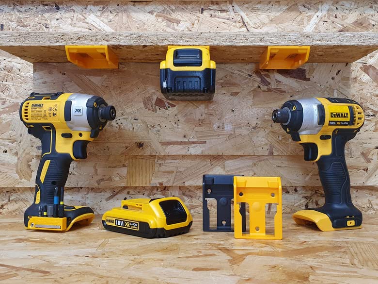 Supporti Per Batterie StealthMounts Gialli Per DeWalt XR 20V 6 Pz Stm Bm Dw20 Ylw 6 - Foto 2