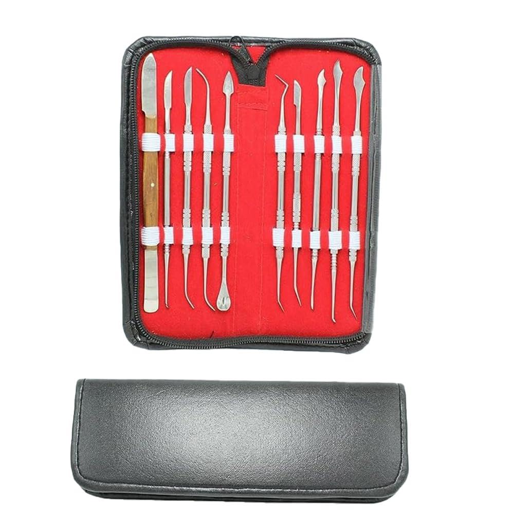 Amazon.co.jp: 歯科技工士ワックス ナイフ キット歯科彫刻ナイフ彫刻歯