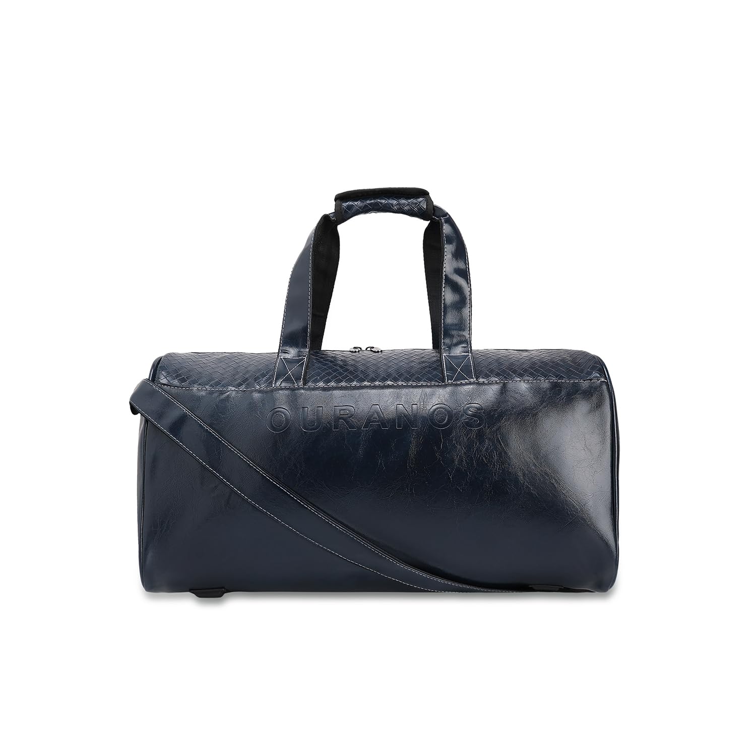 Faux Leather Duffle Bag for Travel | Compact and Comfortable for Travelling | Suitable for Men's and Women's | Cabin Luggage Bag, 47 x 28 x 27 Centimeters | Dark Navy Blue-image-27