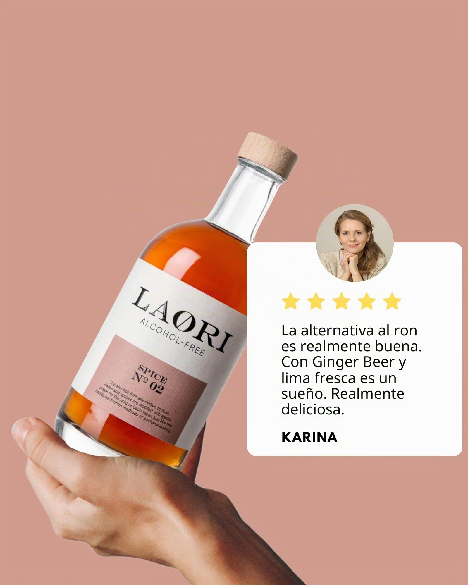Laori Juniper No 01 & Spice No 02 | Alternativas sin alcohol a la ginebra y el ron | Perfecto para cócteles sin alcohol | Los mejores botánicos | Vegano, sin azúcar y sin sabores artificiales | 2 x