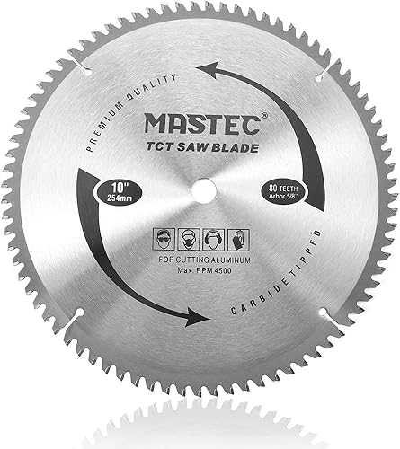 Miniatura 9 de MASTEC TCG de 80 dientes de 8-14 pulgadas para corte de aluminio y metales no ferrosos con eje DMK de 58 pulgadas