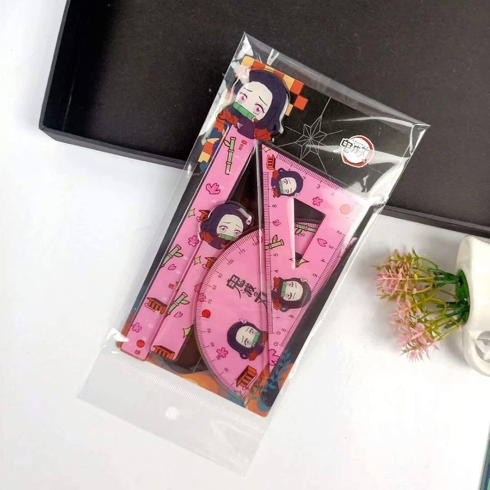 Amazon | Afglow 鬼滅の刃 鬼滅の刃グッズ 4点セット 算数定規