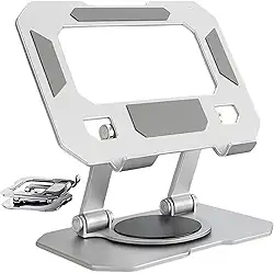 Suporte Articulado para Tablet e Celular – Ajustável, Antiderrapante, Rotação 360º e Dobrável – Compatível com iPad, Samsung, Xiaomi, Kindle e Outros Modelos