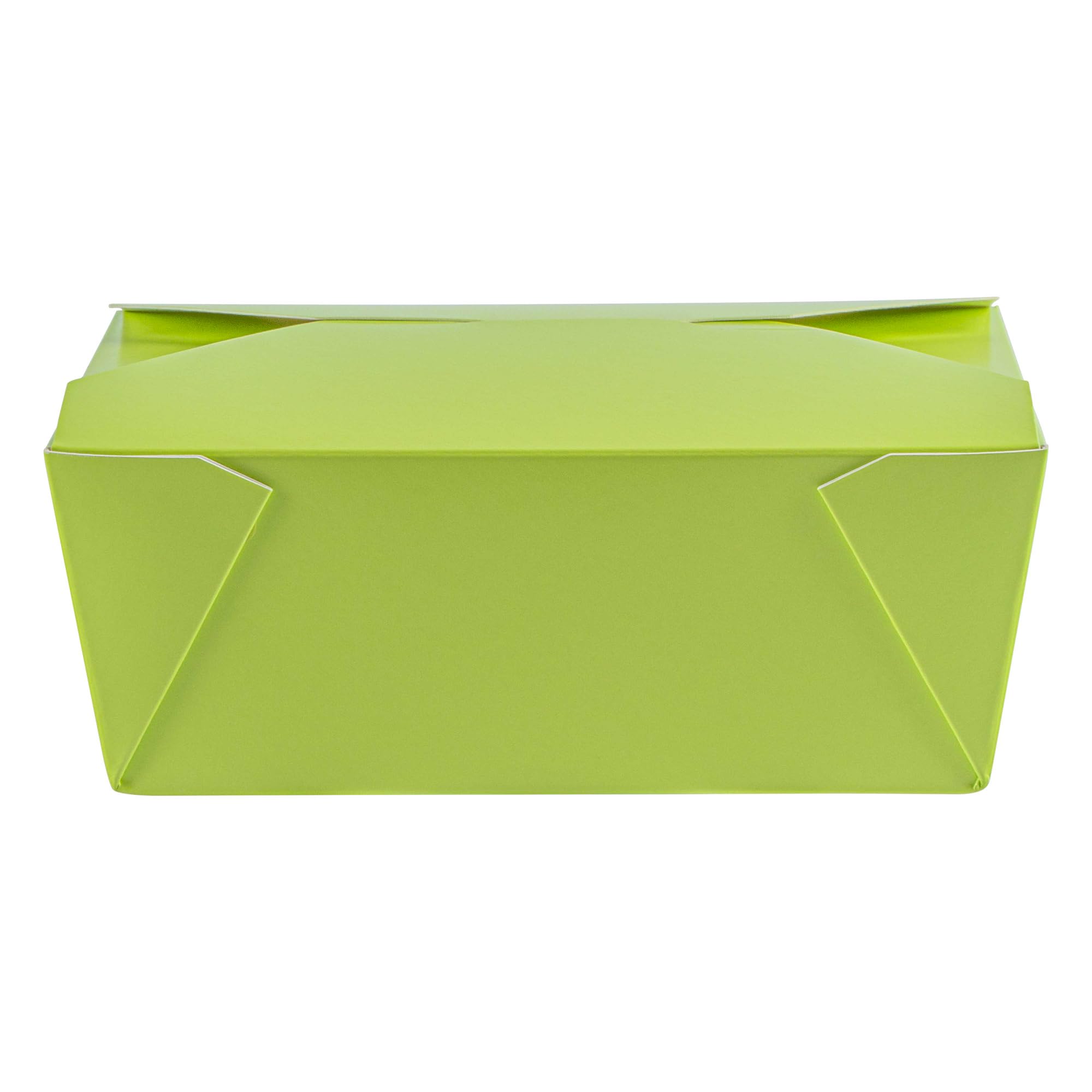 Restaurantware Bio Tek - Cajas para llevar de 1,275.7 g, 50 loncheras para llevar, con cierre de pestañas, resistentes al calor, de papel verde, desechables, a prueba de grasa, para alimentos fríos y