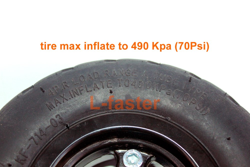 Roue électrique 6x2 de roue de scooter de 6 pouces avec le pneu d'air ou le moyeu en métal solide de pneu avec la roue de chariot de chariot à trou de l'axe 60mm des incidences 8mm
