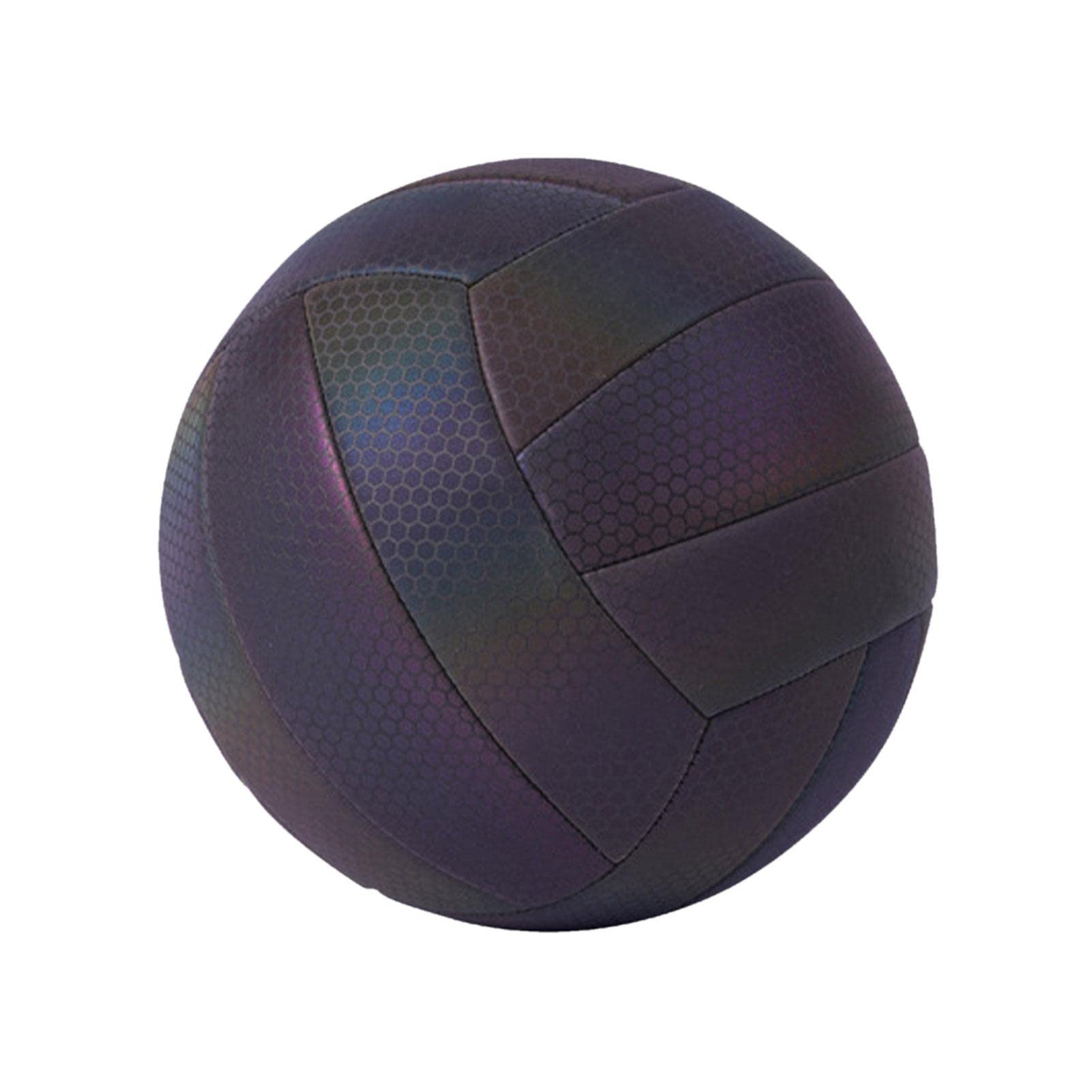 Holographisch Leuchtender Reflektierender Volleyball - Leuchtender Volleyball Größe 5 Sport Ballspiel Geschenke Für Indoor Outdoor Nachtspiel, Training