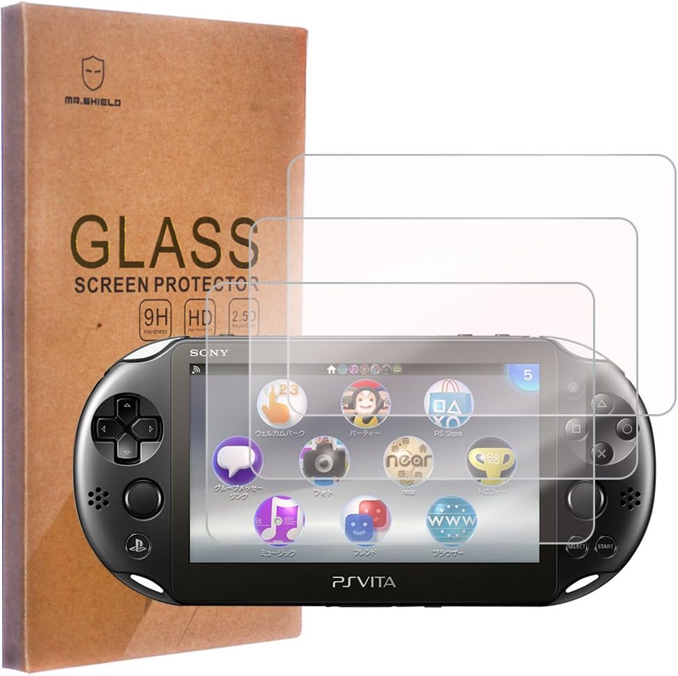 [3-Pack]-Mr.Shield Designed for Sony PS Vita 2000 / Sony Playstation Vita PSV 2000-Max [Tempered Glass] Screen Protector with Lifetime Replacement : Video Games