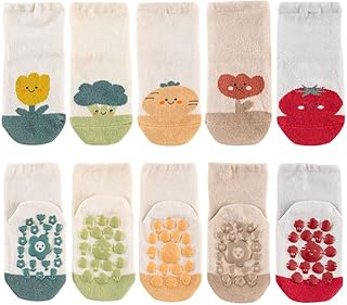 FedMois Baby,Clothing,Baby Boys 0-24m,Socks & Tights,Socks FedMois 5 Pairs Baby Kids Anti-slip Socks Cotton non skid Ankle Socks
