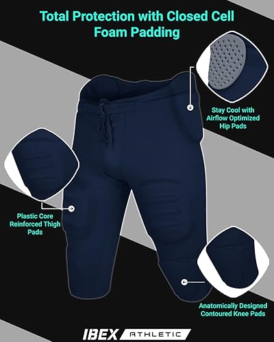 Miniatura 4 de Pantalones de fútbol integrados para adultos, pantalones de práctica de fútbol para hombre con almohadillas integradas