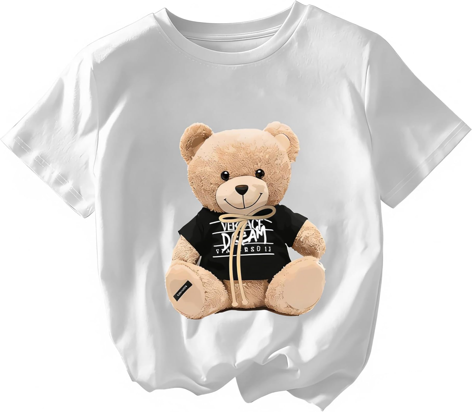 Women T Shirts Loose Fit Cute Bear Graphic Crew Neck Short Sleeve Tops Animals Casual Summer Clothes for Girls