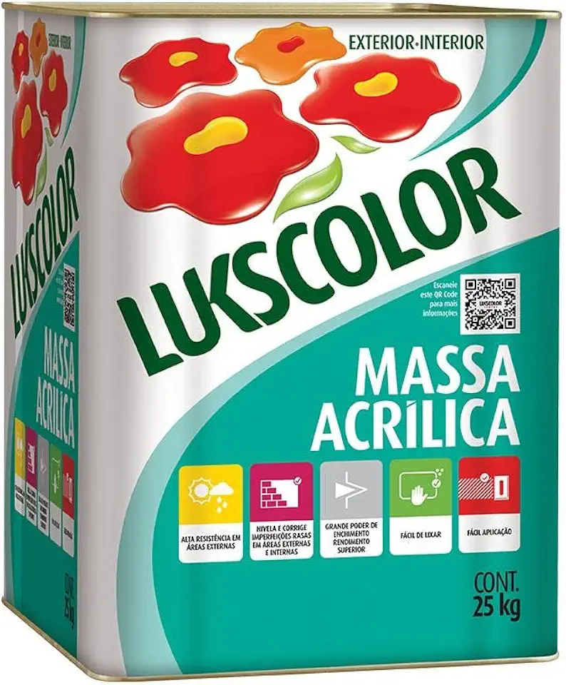 Massa Acrilica Nivel Paredes Lukscolor 18L 25kg