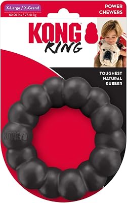 KONG Extreme Ring - Jouet annulaire en caoutchouc naturel durable pour des habitudes de mastication saines - Jouet à mâcher prend en charge la santé dentaire des chiens - Jouet pour chien prend en charge les instincts pendant le temps de jeu - pour les chiens XL