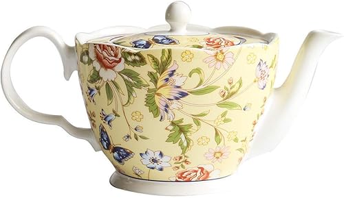 Miniatura 1 de Tetera de cerámica tetera de porcelana juego de té británico inglés por la tarde con porcelana de hueso taza de café de alta calidad y platillo taza