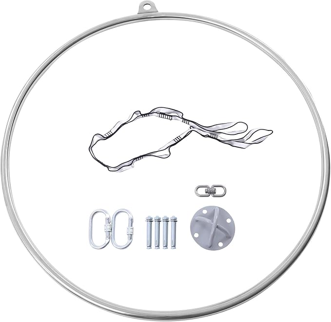 Equipo de gimnasia rítmica, aro profesional de 85cm/90cm, set de aros, equipo para yoga aérea, hasta 115kg miniatura 6