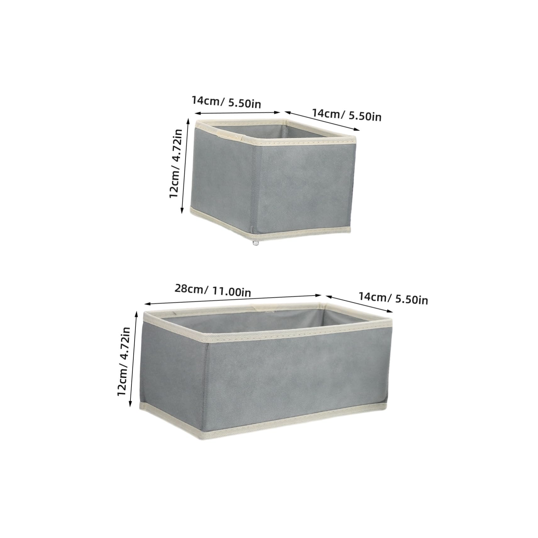 Cabilock 12piezas Cajas de Almacenamiento Plegables para Armario Organizador de Contenedores de Tela para Ropa Interior y Lencería para Dormitorio