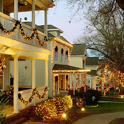 Moobibear Led Fairy String Lights 99Ft 300 Leds Dimmable Outdoor/Indoor Starry String Lights, Warm White Copper Lights With Remote Control For Garden Room Patio Party Valentines Day Decor 2Pack #TOP3