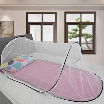 Foldable Mosquito Net, Pop-up Household Mosquito Net, Portable, Easy to install and store,200 * 80 * 56cm