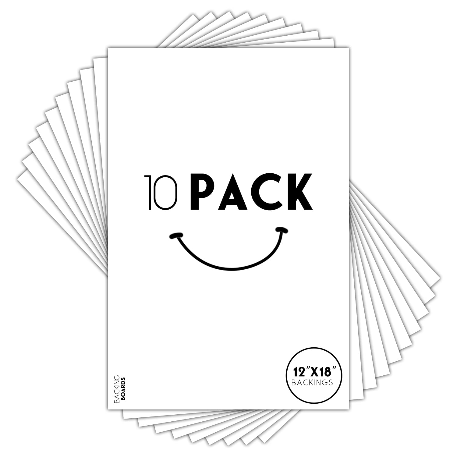 golden state art, 12x18 white backing board, backer boards for frame, picture (10 pack)