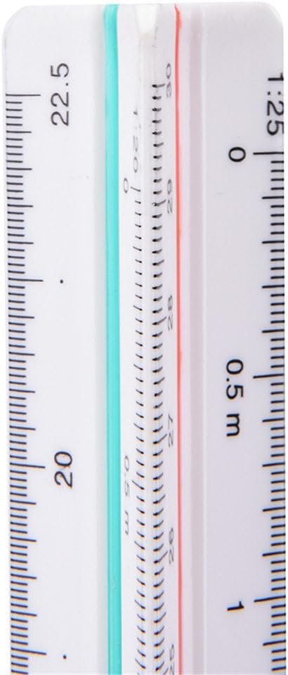 12" Architect Triangular Scale Ruler Engineering,Plastic Architectural Drafting Scale Ruler,Metric Measurements Engineers Scale Ruler : Office Products