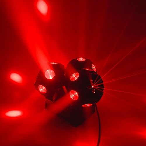 Miniatura 5 de 18 LEDs Cabeza móvil DJ luz giratoria haz luces de escenario DJ Iluminación Led Pinspot Luces de iluminación ascendente para eventos Activado por