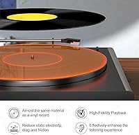 Vista 3 de Alfombrilla para Tocadiscos Tapete del Plato Slipmat: Plato de Tocadiscos de Acrílico Alfombrillas Deslizantes de Vinilo para Tocadiscos