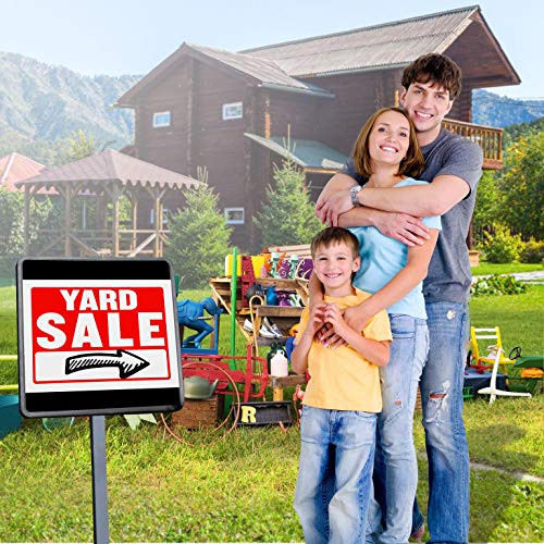 Yard Sale Sign - Waterproof Flexible Plastic, Red And White, 9 X 12 Inches, Heavy Duty Tags For Car Sales, Garage, Advertising Signage (Pack Of 8) - By Hespex #TOP1